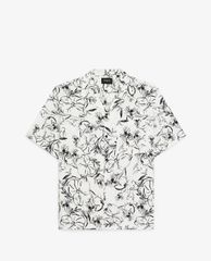 THE KOOPLES - Áo sơ mi nam tay ngắn Black And White Floral