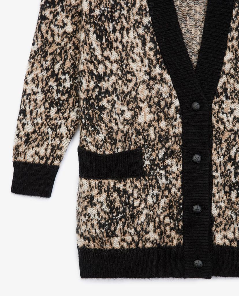 THE KOOPLES - Áo khoác cardigan nữ Leopard Print