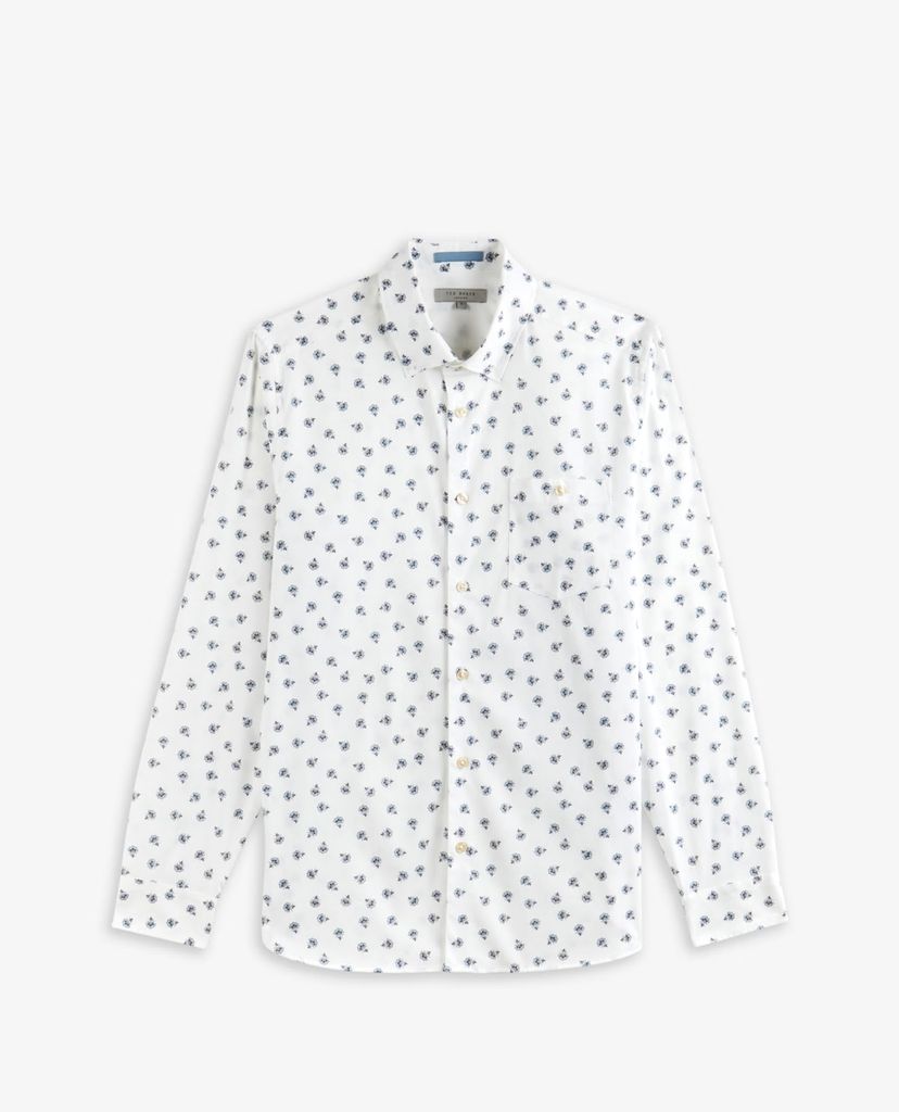 TED BAKER - Áo sơ mi nam tay dài in hoa Costar