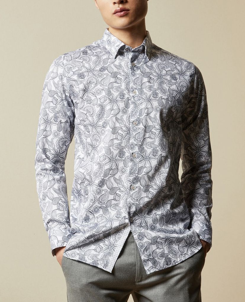 TED BAKER - Áo sơ mi nam họa tiết hoa Paisley Printed