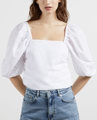 TED BAKER - Áo kiểu nữ cổ vuông tay ngắn Ellizan