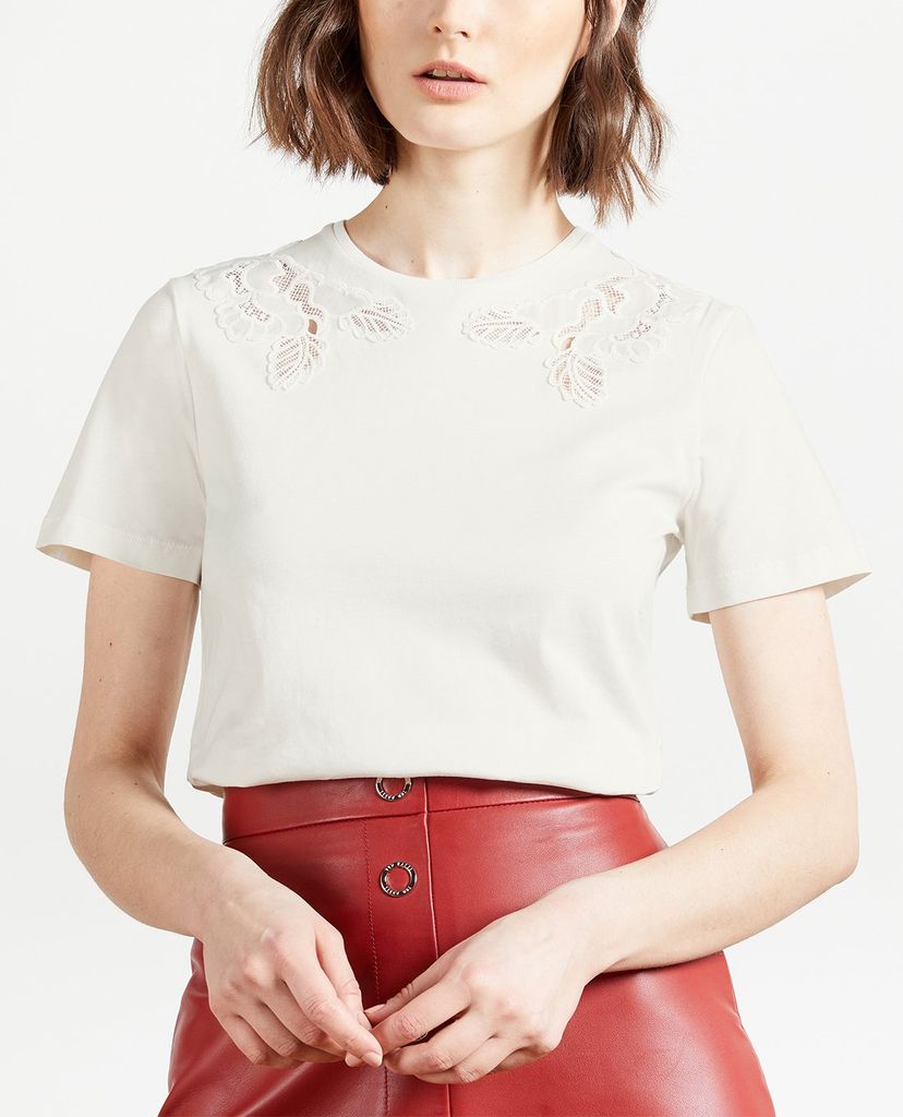 TED BAKER - Áo thun nữ tay ngắn cổ tròn Ffranky