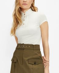 TED BAKER - Áo kiểu nữ ngắn tay cổ cao Harrita