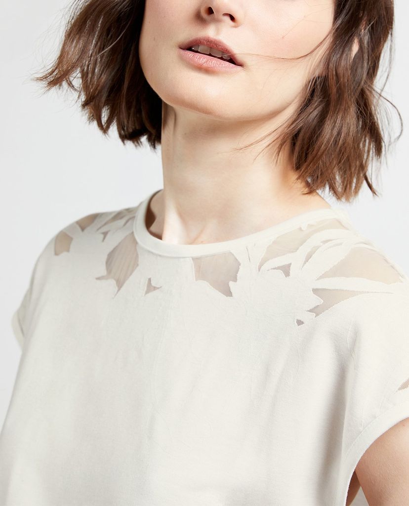 TED BAKER - Áo thun nữ tay ngắn cổ tròn Lehoo