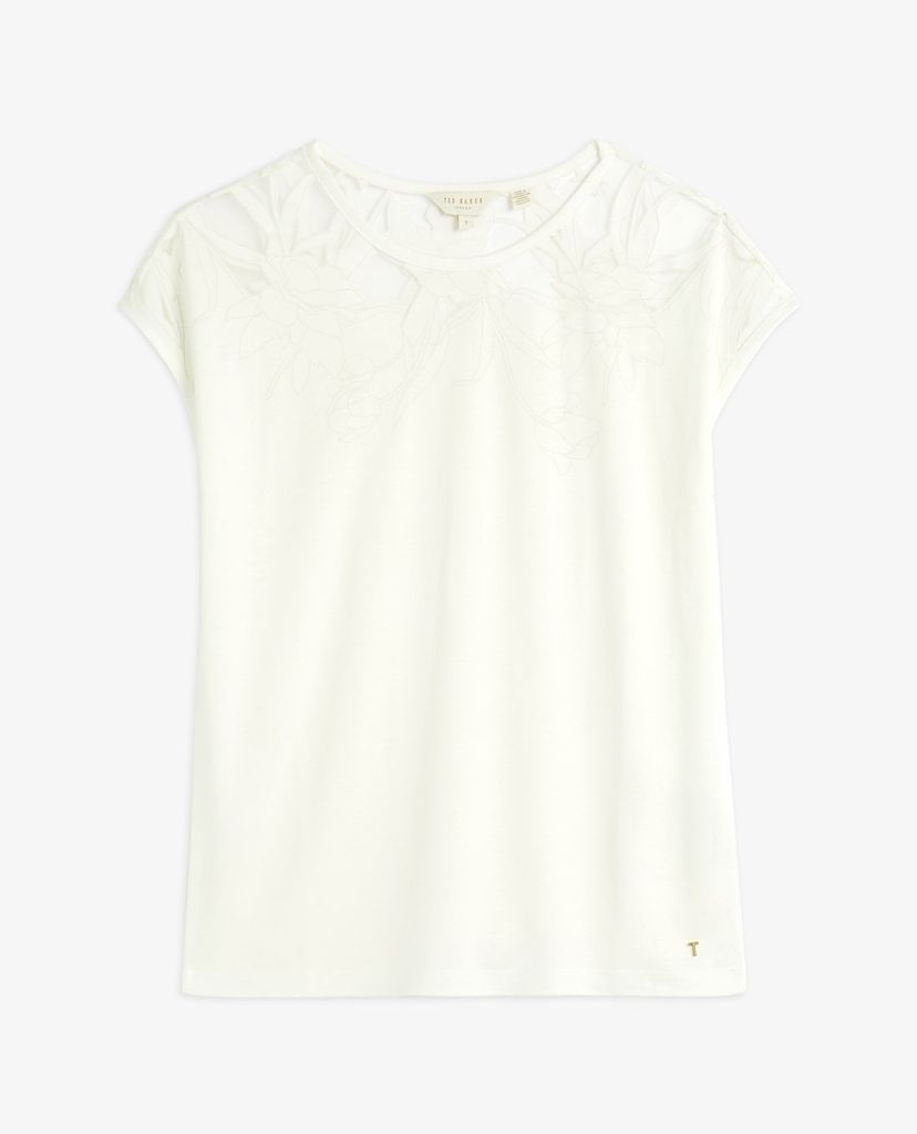 TED BAKER - Áo thun nữ tay ngắn cổ tròn Lehoo