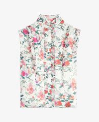 TED BAKER - Áo sơ mi nữ cổ cao họa tiết hoa Maddox