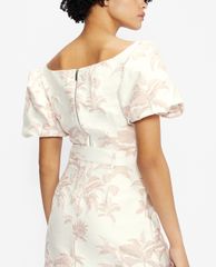 TED BAKER - Áo croptop nữ tay phồng Riverr
