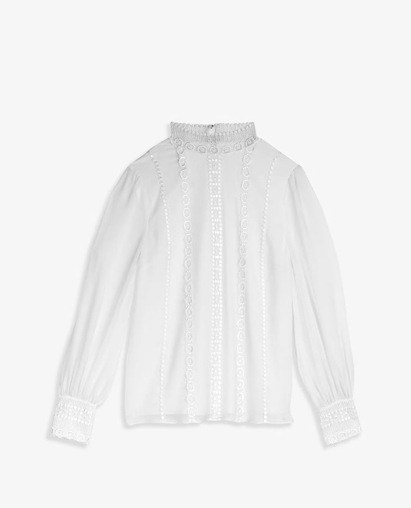 TED BAKER - Áo kiểu nữ tay dài cổ tròn Vessar