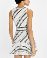 TED BAKER - Đầm mini sát nách cổ V Aliicee Stripe