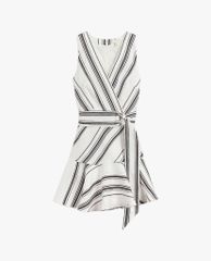 TED BAKER - Đầm mini sát nách cổ V Aliicee Stripe