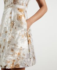 TED BAKER - Đầm mini hai dây cổ vuông Joniee