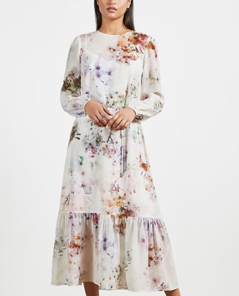 TED BAKER - Đầm midi tay dài đuôi cá Kally