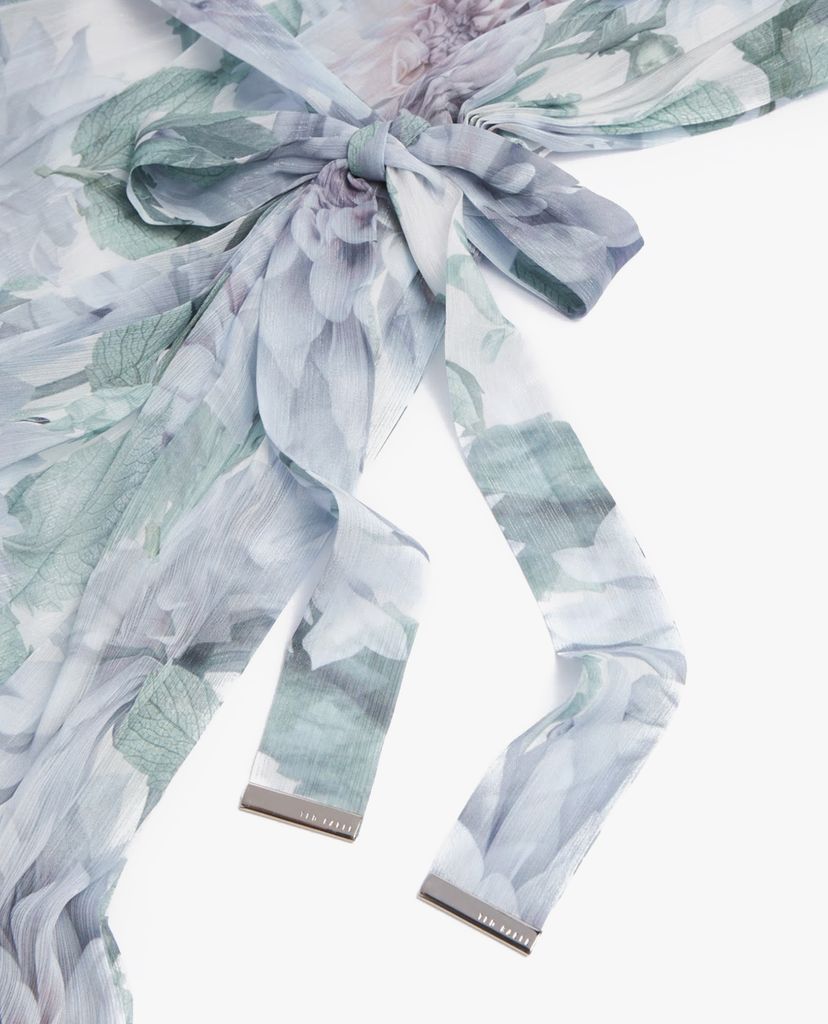 TED BAKER - Đầm midi tay dài xếp li Luuluu