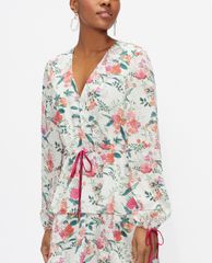 TED BAKER - Đầm midi xếp tầng tay dài Milliii