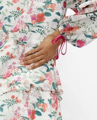 TED BAKER - Đầm midi xếp tầng tay dài Milliii