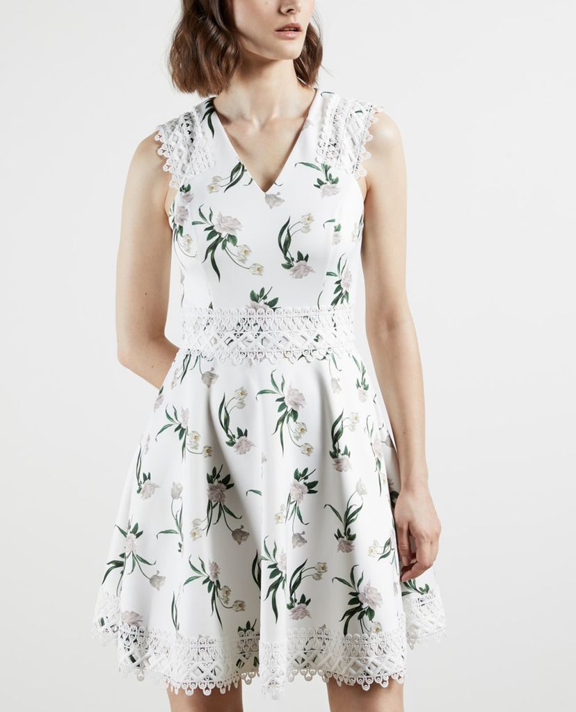 TED BAKER - Đầm mini chữ A cổ V Nolla