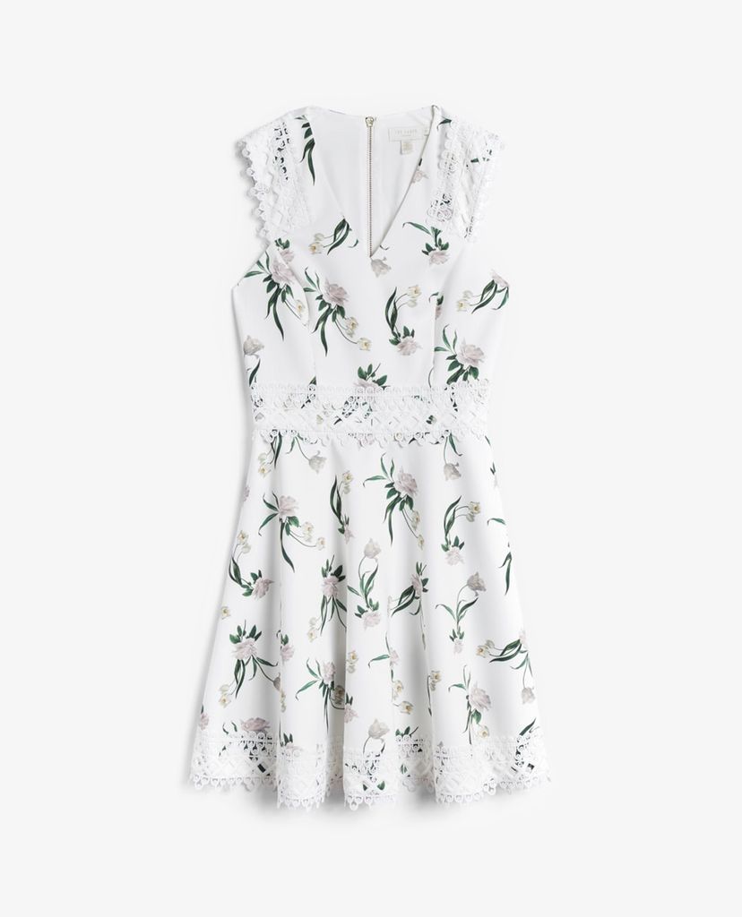 TED BAKER - Đầm mini chữ A cổ V Nolla
