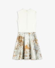TED BAKER - Đầm mini nữ sát nách phối diềm nữ tính