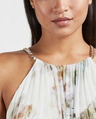 TED BAKER - Đầm midi cổ yếm sát nách Pettraa