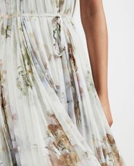 TED BAKER - Đầm midi cổ yếm sát nách Pettraa