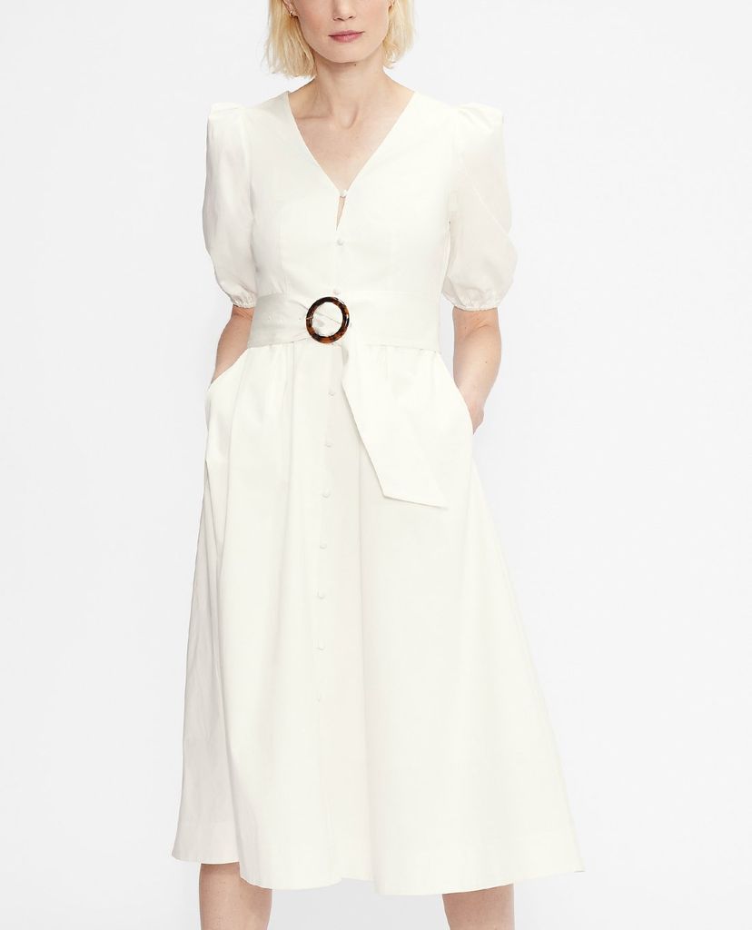 TED BAKER - Đầm midi tay ngắn cổ V Poppyy