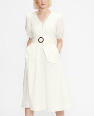 TED BAKER - Đầm midi tay ngắn cổ V Poppyy