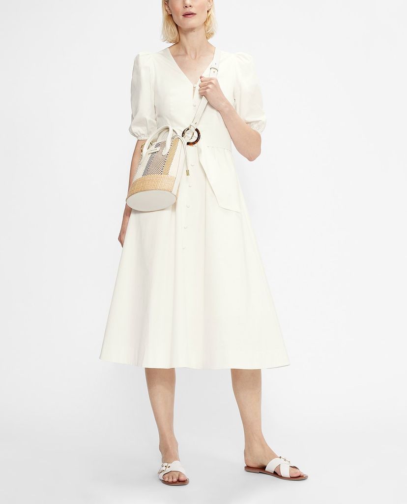 TED BAKER - Đầm midi tay ngắn cổ V Poppyy