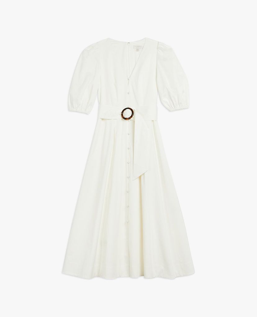 TED BAKER - Đầm midi tay ngắn cổ V Poppyy