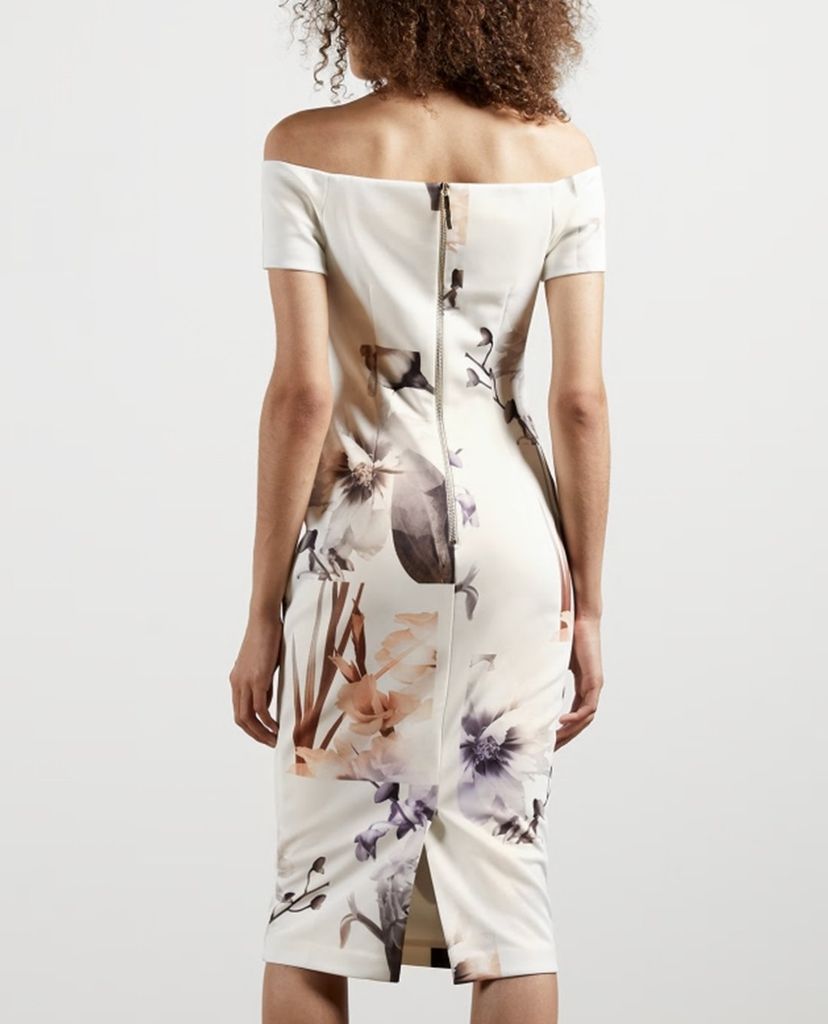 TED BAKER - Đầm mini bẹt vai phom ôm body Saidie