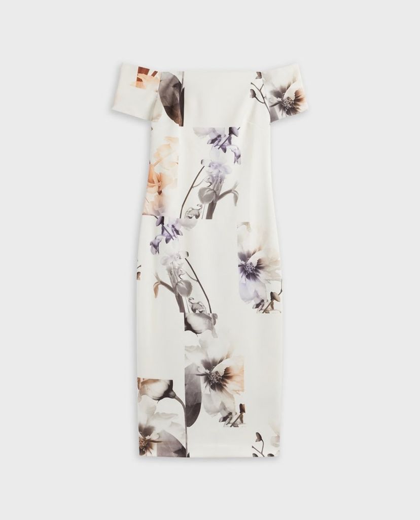 TED BAKER - Đầm mini bẹt vai phom ôm body Saidie