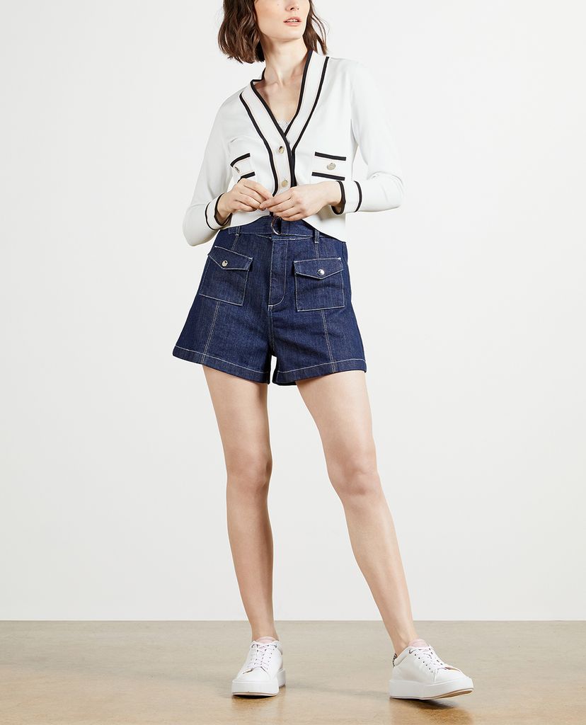 TED BAKER - Áo khoác cardigan nữ cổ V tay dài Flooraa