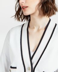 TED BAKER - Áo khoác cardigan nữ cổ V tay dài Flooraa