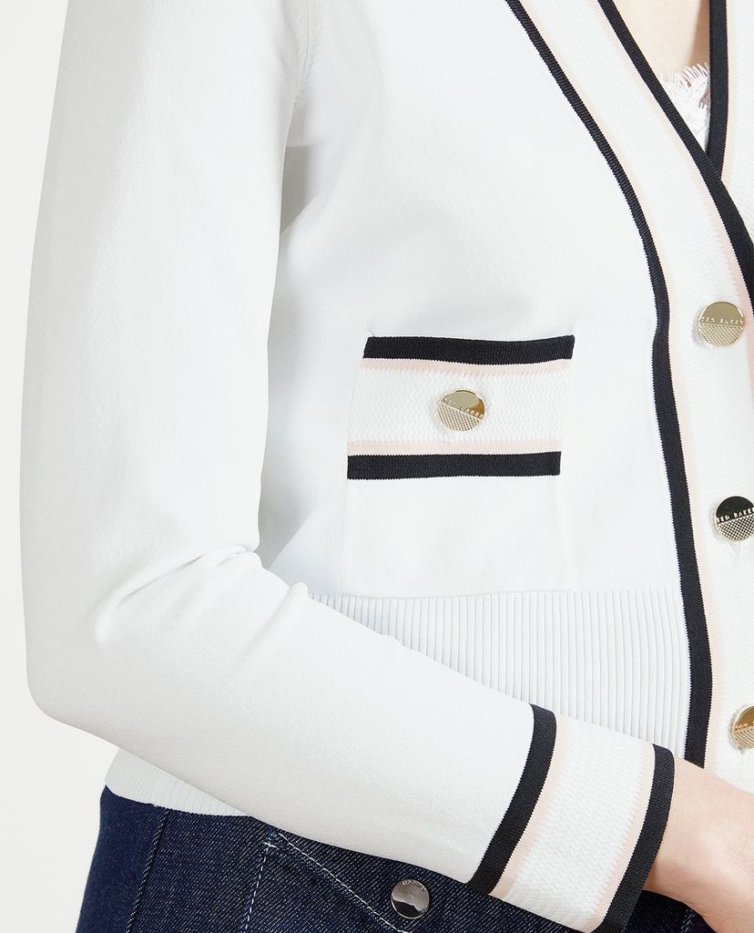 TED BAKER - Áo khoác cardigan nữ cổ V tay dài Flooraa