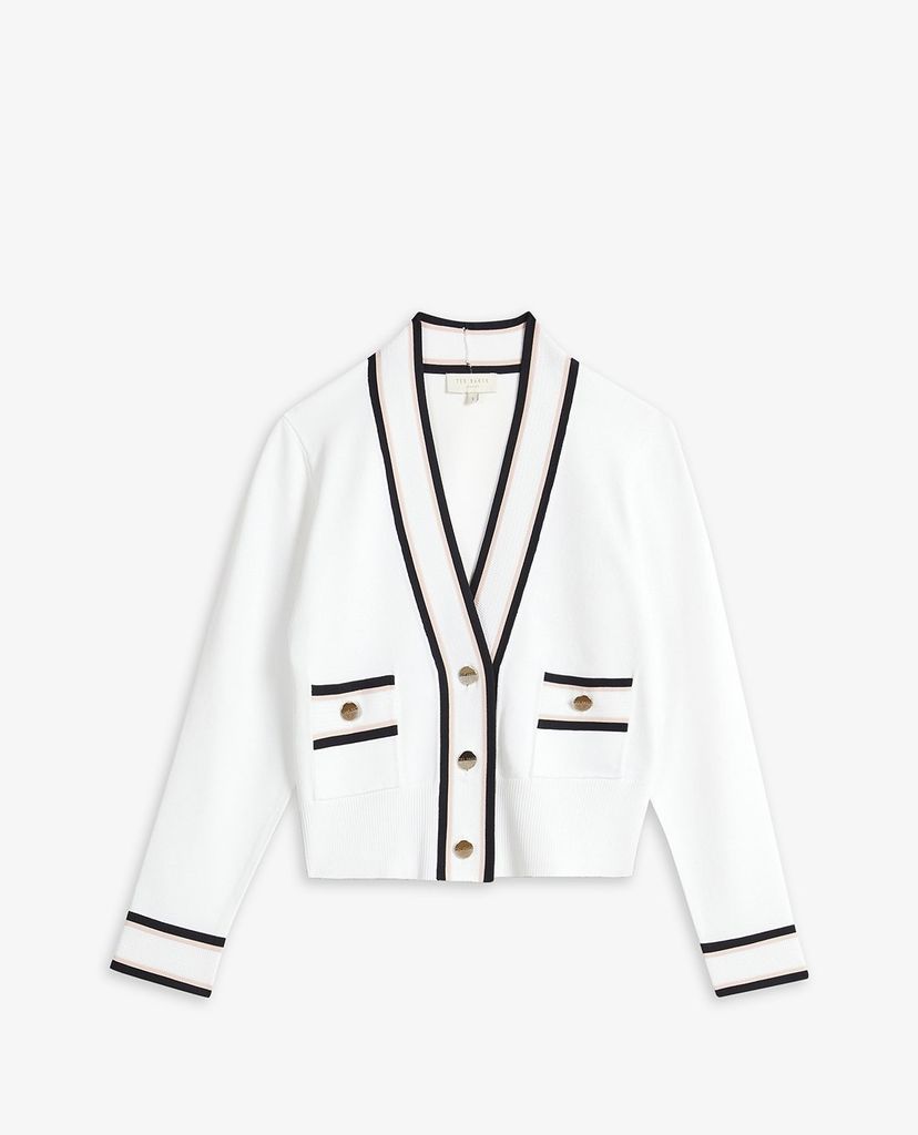 TED BAKER - Áo khoác cardigan nữ cổ V tay dài Flooraa