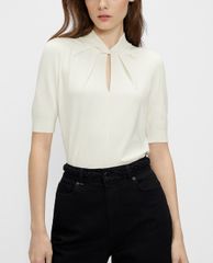TED BAKER - Áo sweater nữ tay lở cổ xoắn Graycia