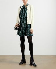 TED BAKER - Áo khoác cardigan nữ tròn Interest Stitch