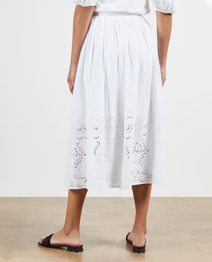 TED BAKER - Chân váy midi xếp li xẻ lai Greycie