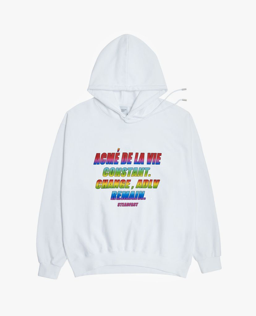 ADLV - Áo hoodie tay dài mũ trùm Rainbow Logo