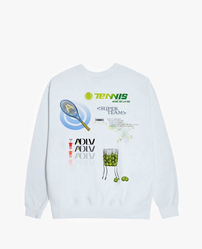 ADLV - Áo sweatshirt tay dài cổ tròn Tennis Shop