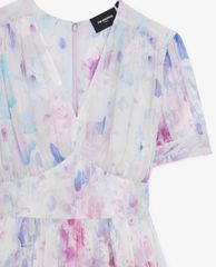 THE KOOPLES - Đầm midi cổ V tay ngắn Frills
