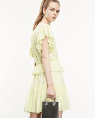 THE KOOPLES - Đầm mini cổ V tay ngắn Frills