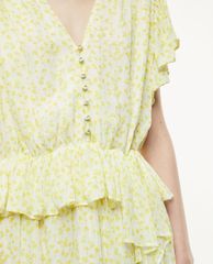 THE KOOPLES - Đầm mini cổ V tay ngắn Frills