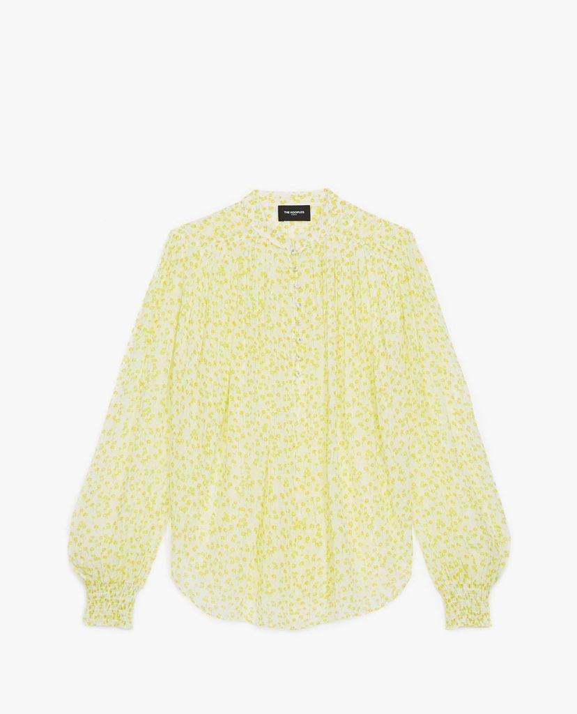 THE KOOPLES - Áo sơ mi nữ tay dài cổ V phom suông thời trang