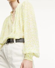 THE KOOPLES - Áo sơ mi nữ tay dài cổ V phom suông thời trang