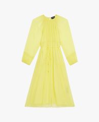 THE KOOPLES - Đầm midi tay dài xếp li hiện đại