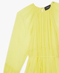 THE KOOPLES - Đầm midi tay dài xếp li hiện đại