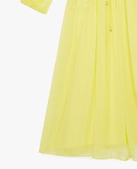 THE KOOPLES - Đầm midi tay dài xếp li hiện đại