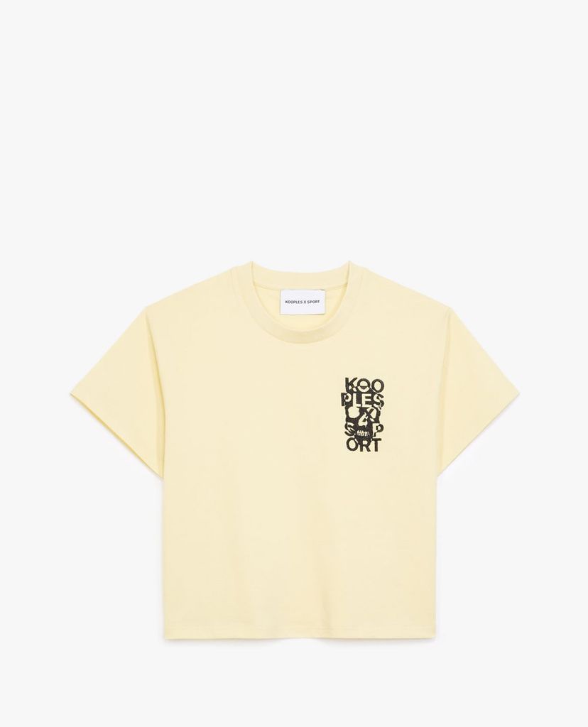 THE KOOPLES - Áo thun nữ cổ tròn ngắn tay Embroidery Logo