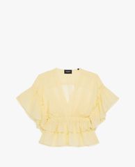 THE KOOPLES - Áo kiểu nữ cổ V phối bèo nữ tính