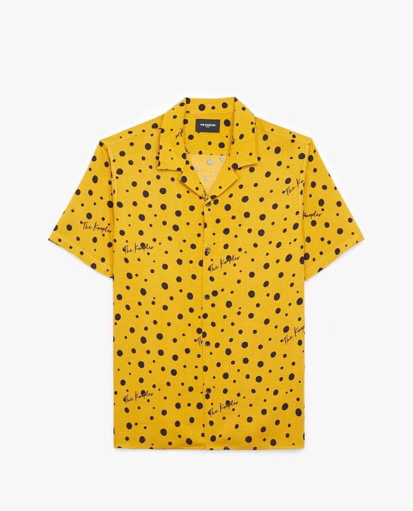 THE KOOPLES - Áo sơ mi nam tay ngắn phom suông Yellow